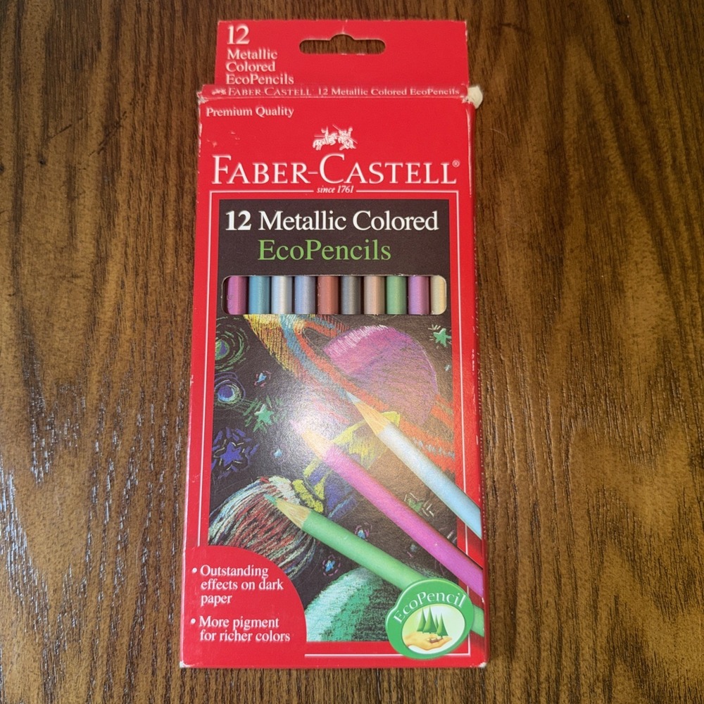 Faber-Castell 12 Metallic Colored Eco Pencils Rich Colors Premium Quality New